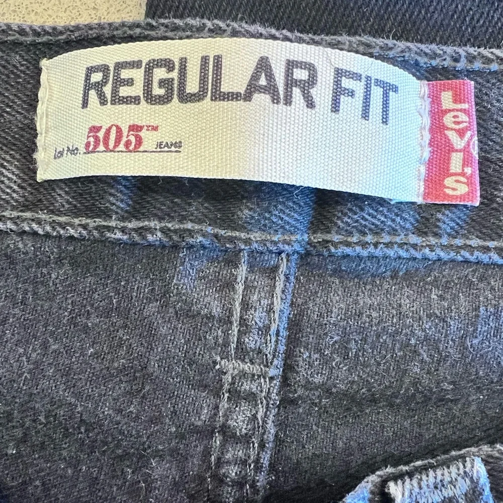 Levi's 505 Men's Black Straight Jeans Zip Fly W34 L30